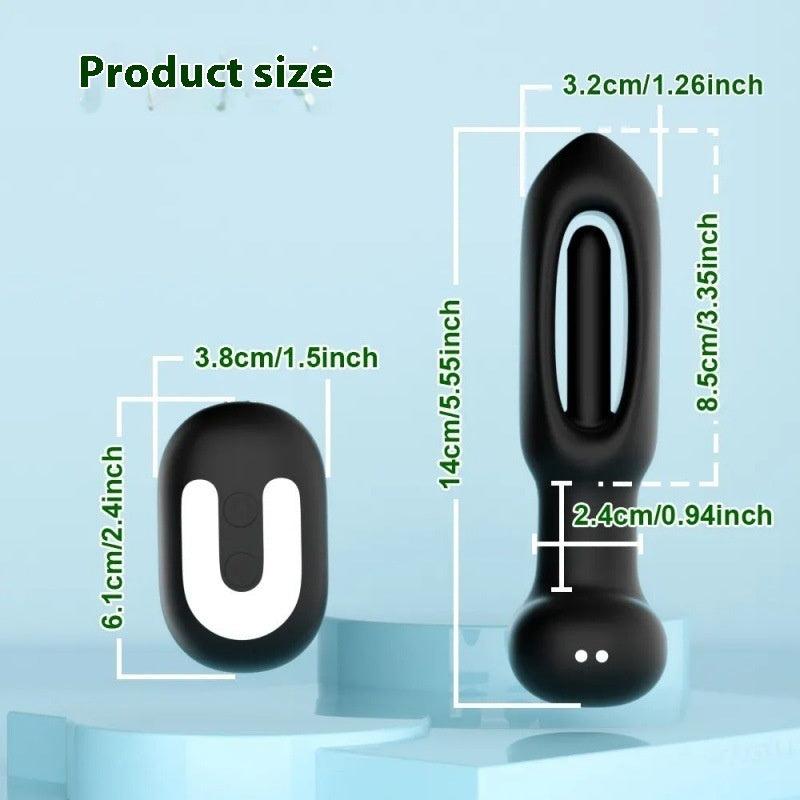 Mobile-Controlled Prostate & Anal Plug with Remote/App Vibration – Silicone USB Rechargeable