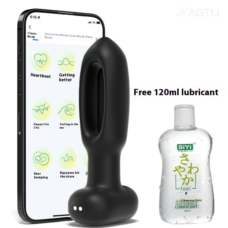 Mobile-Controlled Prostate & Anal Plug with Remote/App Vibration – Silicone USB Rechargeable